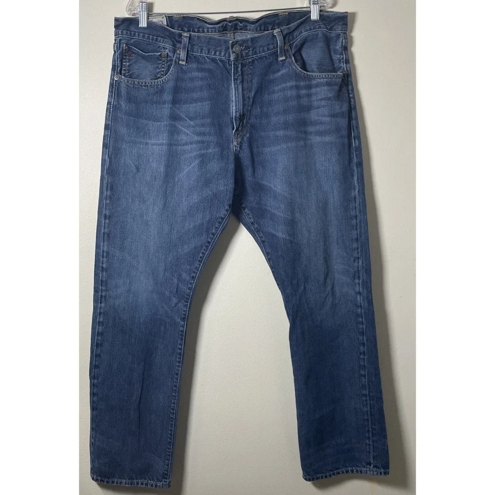 Polo Ralph Lauren Hampton Men's Jeans Blue Wash Relaxed Straight Leg Denim 38x30